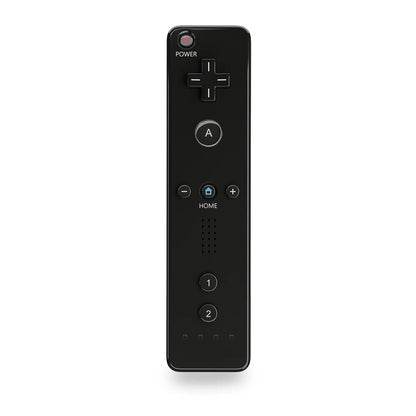 Black XYAB brand Wii Remote with built-in Motion Plus controller compatible with Nintendo Wii