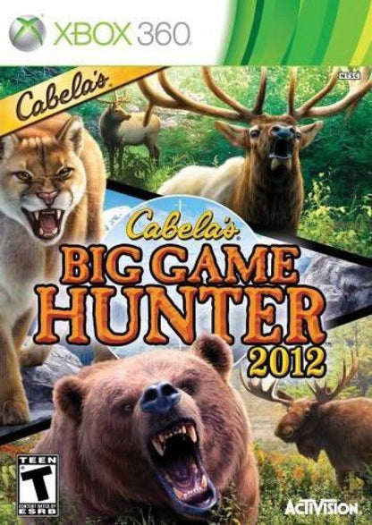Cabela's Big Game Hunter 2012 cover art for Xbox 360 (X360) hunting simulation video game
