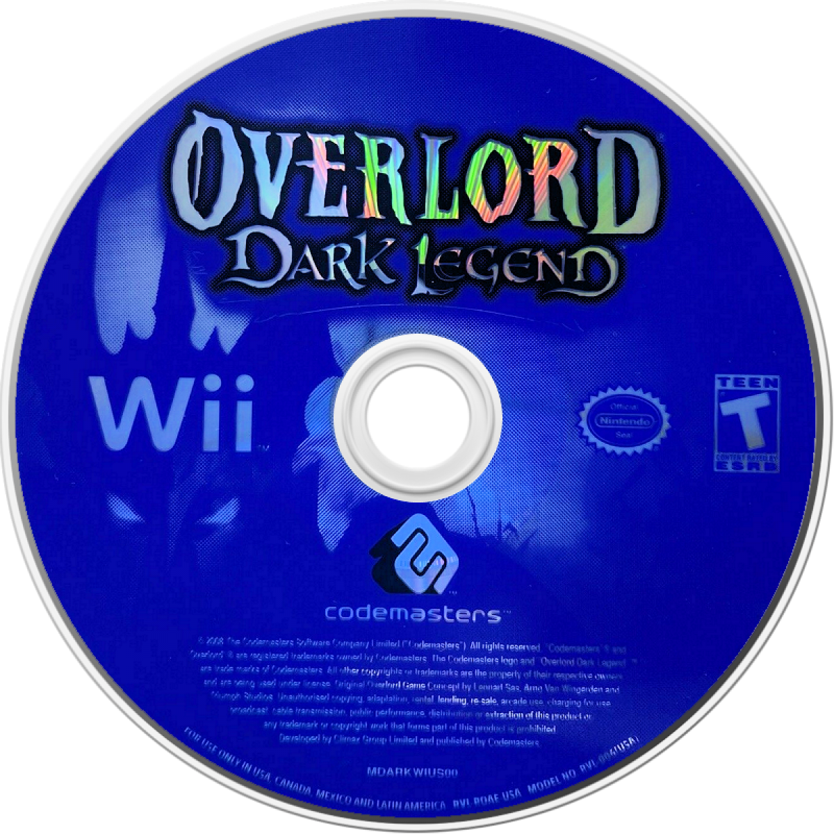 Overlord: Dark Legend – Nintendo Wii (Wii) action-adventure fantasy role-playing video game disc