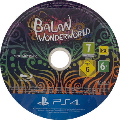 Balan Wonderworld [PAL] disc for PlayStation 4 (PS4) 3D platformer video game