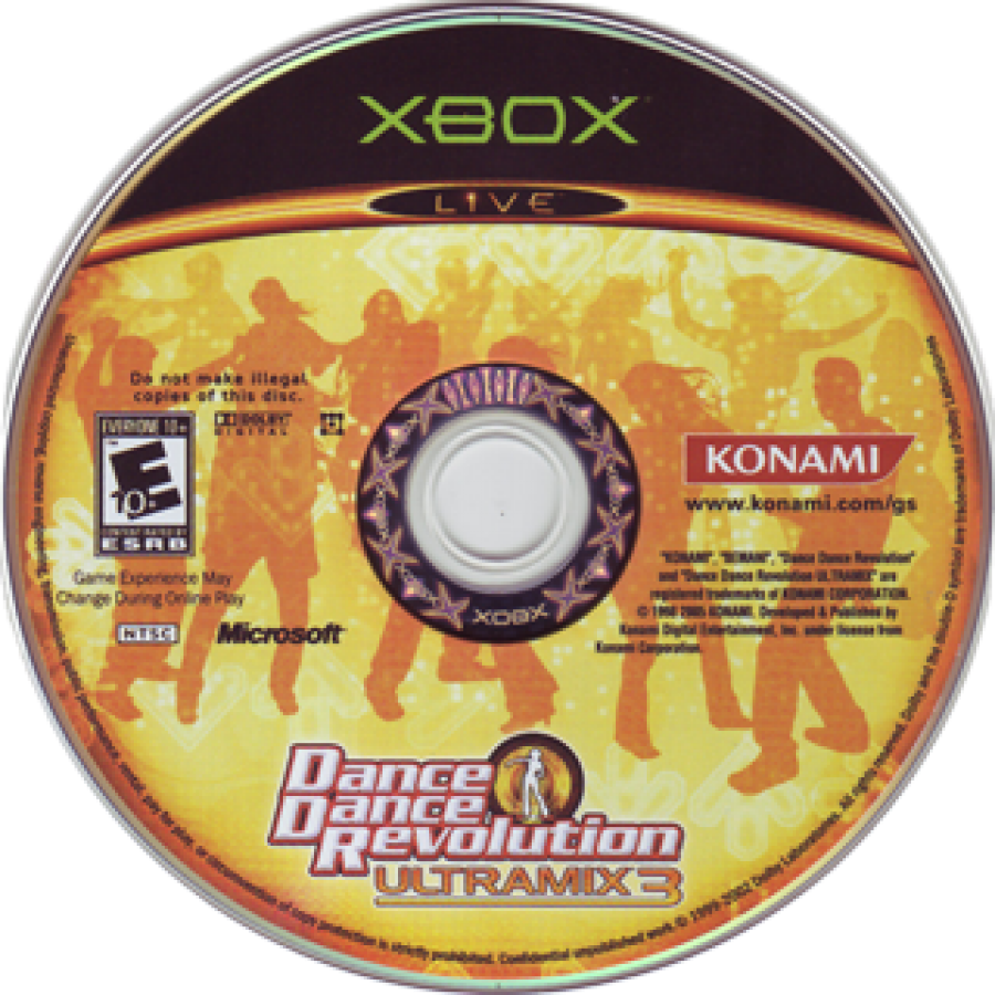 Dance Dance Revolution: Ultramix 3 disc art for Xbox (XBOX) video game