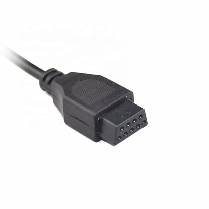 XYAB brand third party 6 button Sega Genesis wired controller black retro gaming accessory for Sega Genesis systems cord view