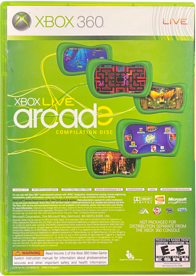 Sega Superstars Tennis and Xbox Live Arcade Xbox 360 inspired design featuring arcade sports and classic gaming collection aesthetic iconic Sega characters colorful tennis competition downloadable arcade favorites fast paced multiplayer action family friendly entertainment nostalgic HD era presentation back art 