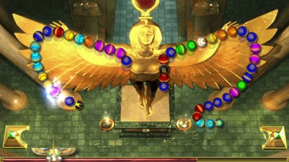 Luxor Pharaohs Challenge PSP match-three puzzle adventure game set in ancient Egypt with marquee shooting mechanics and pharaohs treasure gameplay screenshot