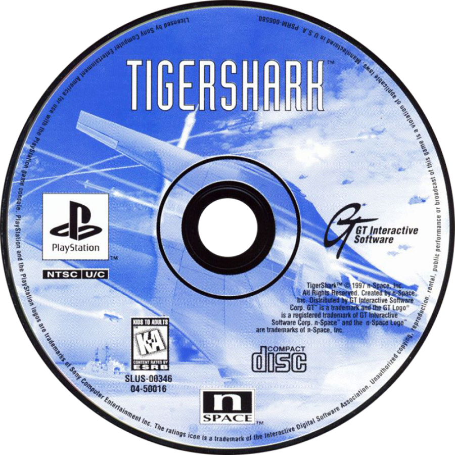 Tiger Shark PlayStation PS1 for action simulation video game fans featuring submarine combat underwater missions naval warfare fast paced shooting military objectives strategic gameplay ocean exploration classic PlayStation action collectible gaming appeal game disc