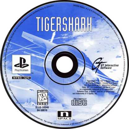 Tiger Shark PlayStation PS1 for action simulation video game fans featuring submarine combat underwater missions naval warfare fast paced shooting military objectives strategic gameplay ocean exploration classic PlayStation action collectible gaming appeal game disc