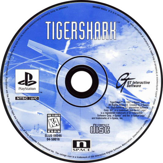 Tiger Shark PlayStation PS1 for action simulation video game fans featuring submarine combat underwater missions naval warfare fast paced shooting military objectives strategic gameplay ocean exploration classic PlayStation action collectible gaming appeal game disc