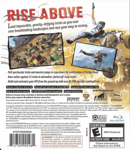 Pure back cover art for PlayStation 3 PS3 video game