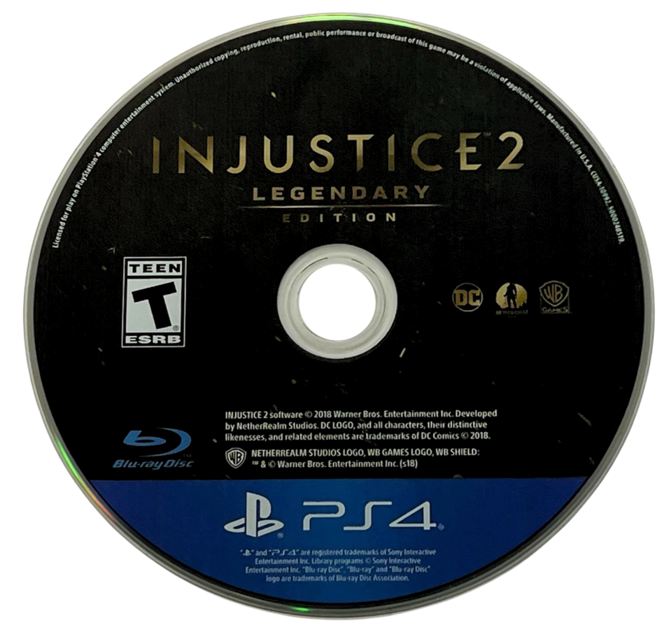 Injustice 2 [Legendary Edition] – PlayStation 4 (PS4) video game disc, superhero fighting game for PS4