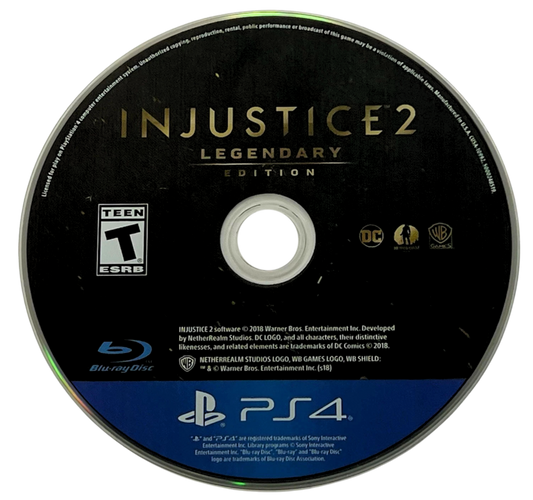 Injustice 2 [Legendary Edition] – PlayStation 4 (PS4) video game disc, superhero fighting game for PS4