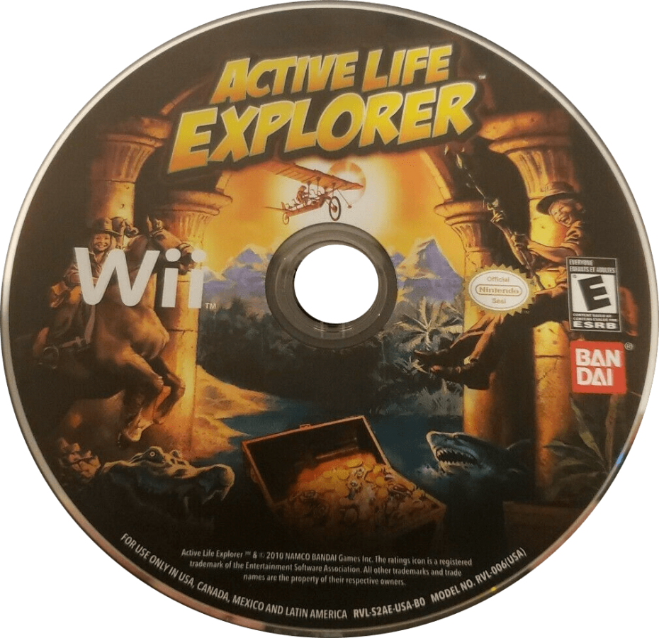 Active Life: Explorer disc cover art for Nintendo Wii (Wii) video game