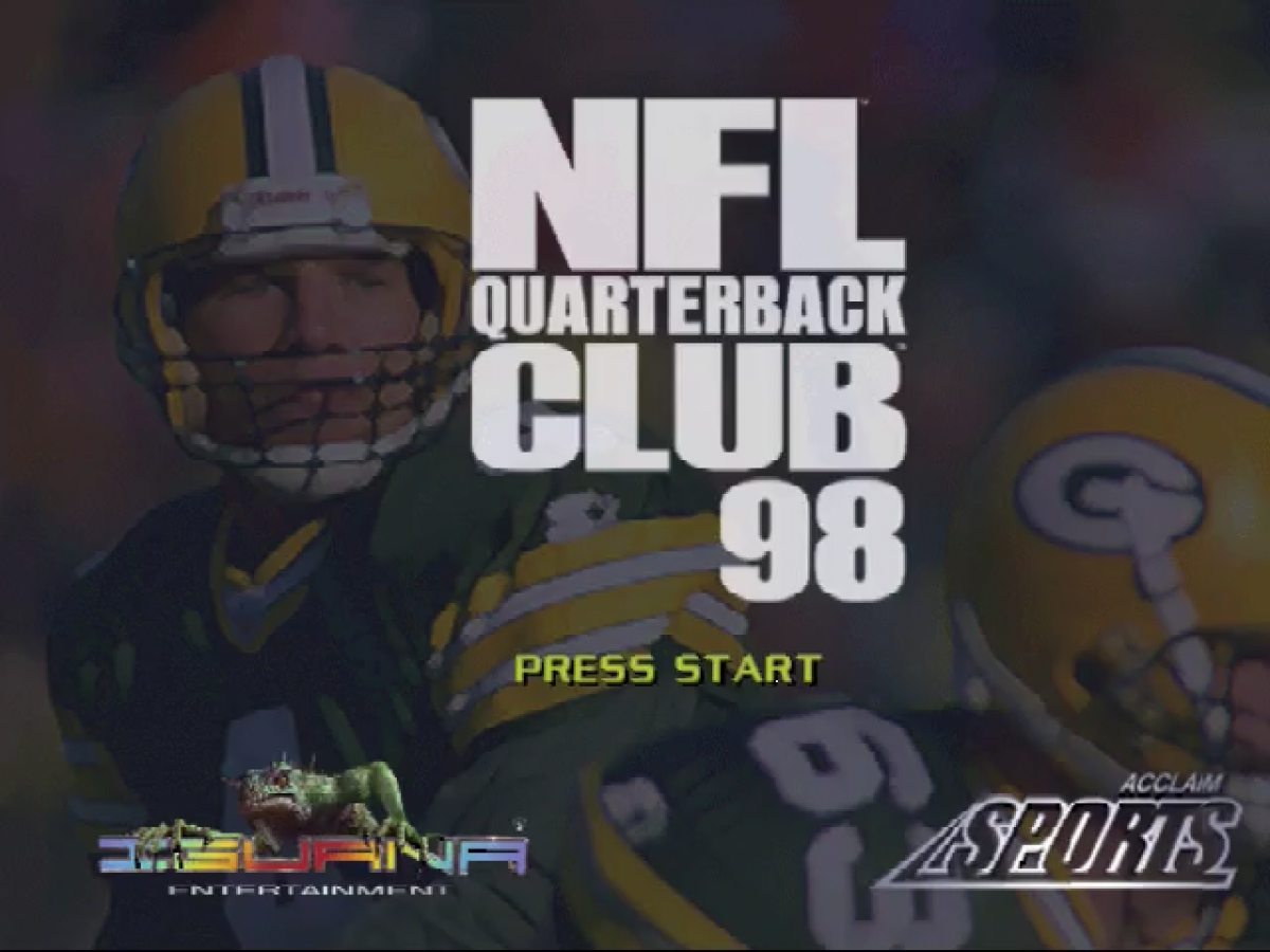 NFL Quarterback Club 98 title screen for Nintendo 64 N64 video game
