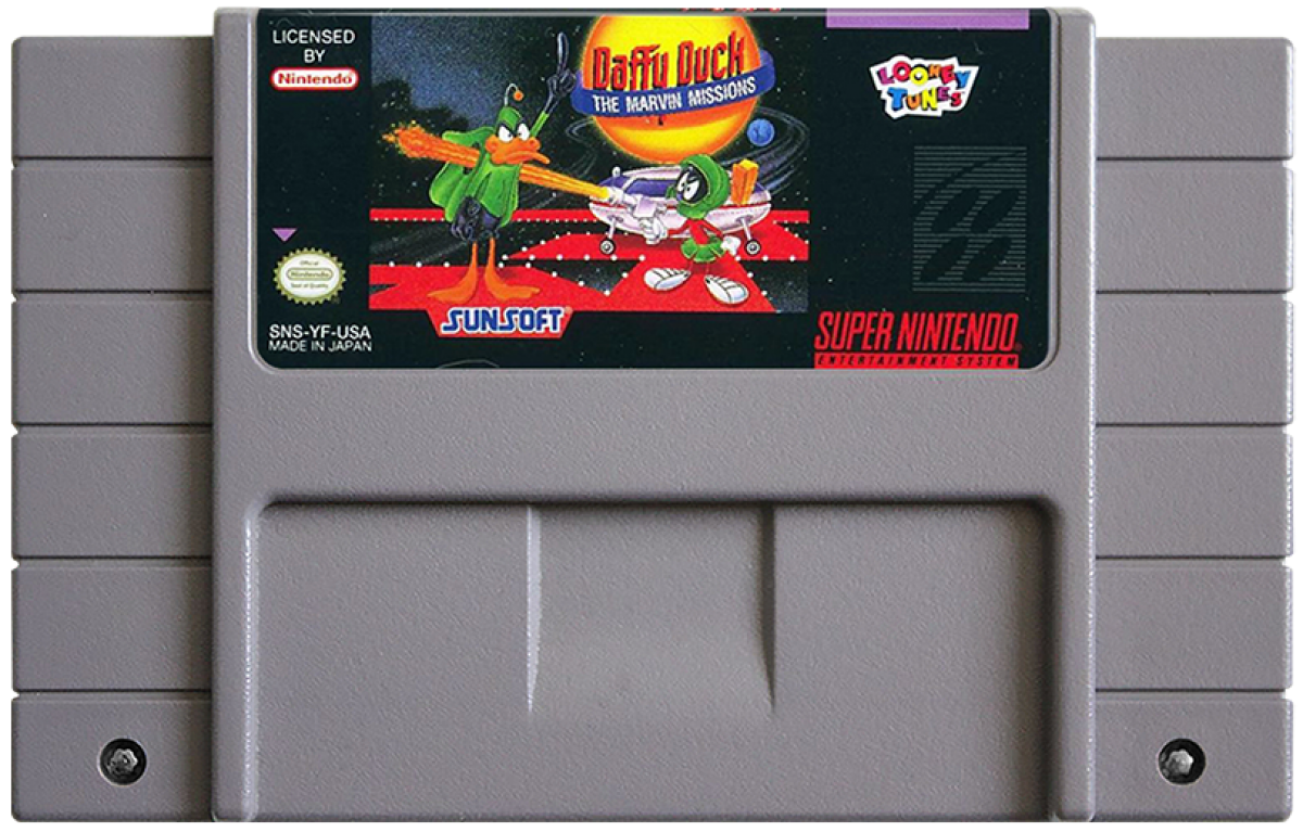 Daffy Duck: Marvin Missions cartridge for Super Nintendo Entertainment System (SNES) retro video game