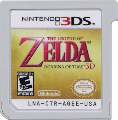 The Legend of Zelda Ocarina of Time 3D Nintendo 3DS 3DS action adventure video game featuring Link Hyrule exploration dungeon puzzles sword combat iconic enemies bosses magical items the Ocarina of Time enhanced 3D gameplay and classic Nintendo 3DS 3DS gaming collectible retro gaming appeal game cartridge