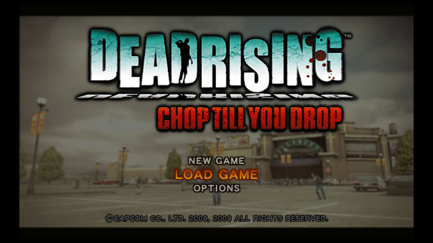 Dead Rising: Chop Til You Drop title screen art for Nintendo Wii (Wii) video game 