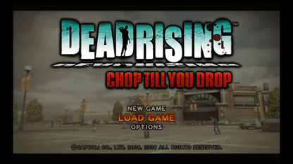 Dead Rising: Chop Til You Drop title screen art for Nintendo Wii (Wii) video game 
