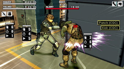 Metal Gear Acid 2 PlayStation Portable PSP for tactical strategy video game fans featuring card based combat stealth espionage missions strategic deck building turn based gameplay Solid Snake action futuristic military storyline unique Metal Gear experience collectible gaming appeal gameplay