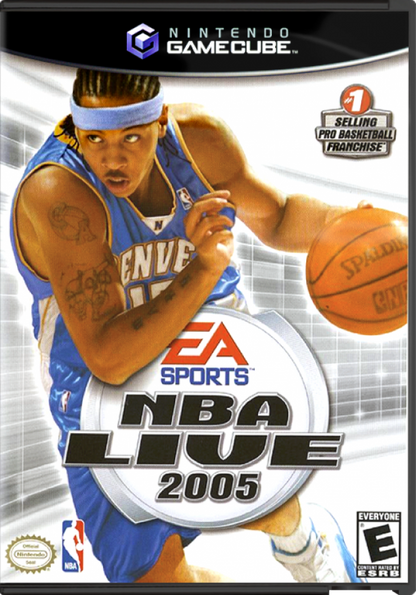 NBA Live 2005 cover art for Nintendo GameCube (GC) basketball sports video game