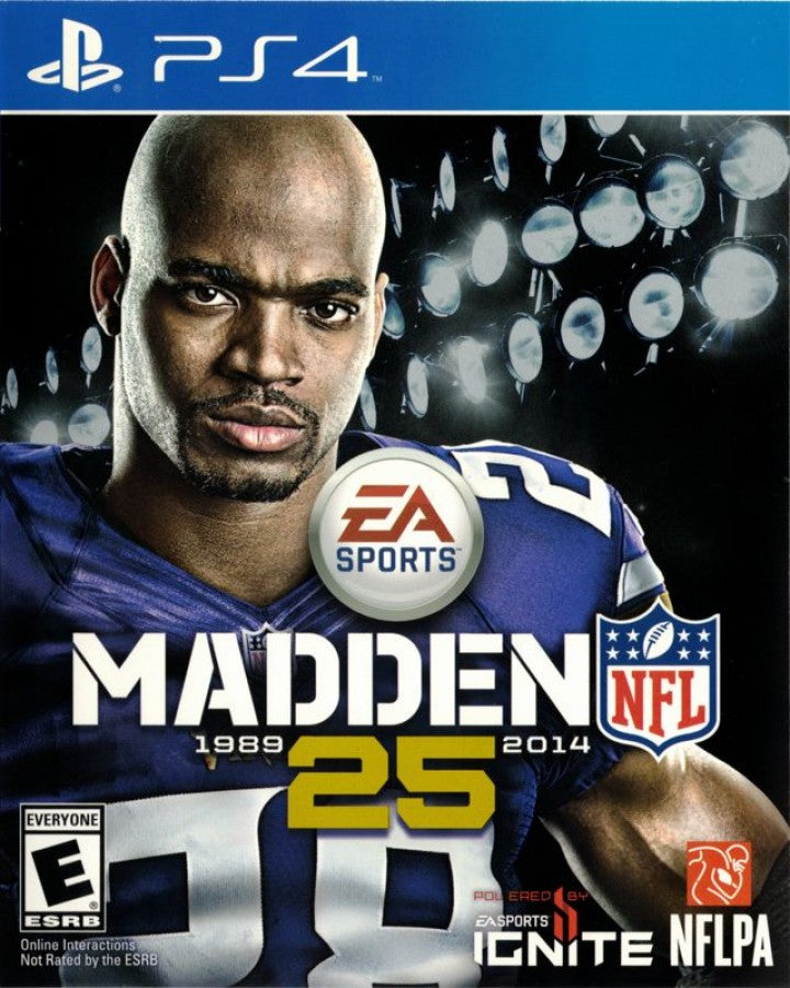 Madden NFL 25 PS4 sports football video game cover art.