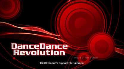 Dance Dance Revolution Universe start screen for Xbox 360 (X360) music rhythm dance video game
