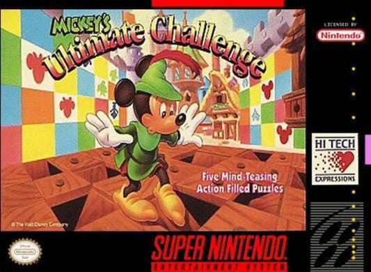 Mickey's Ultimate Challenge cover art for Super Nintendo Entertainment System (SNES) video game