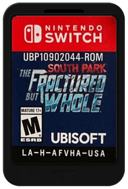 South Park: The Fractured But Whole cartridge art for Nintendo Switch (NS) video game