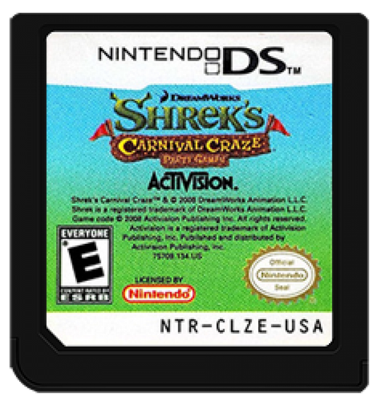 Shrek's Carnival Craze: Party Games cartridge for Nintendo DS (DS) party mini-game collection video game