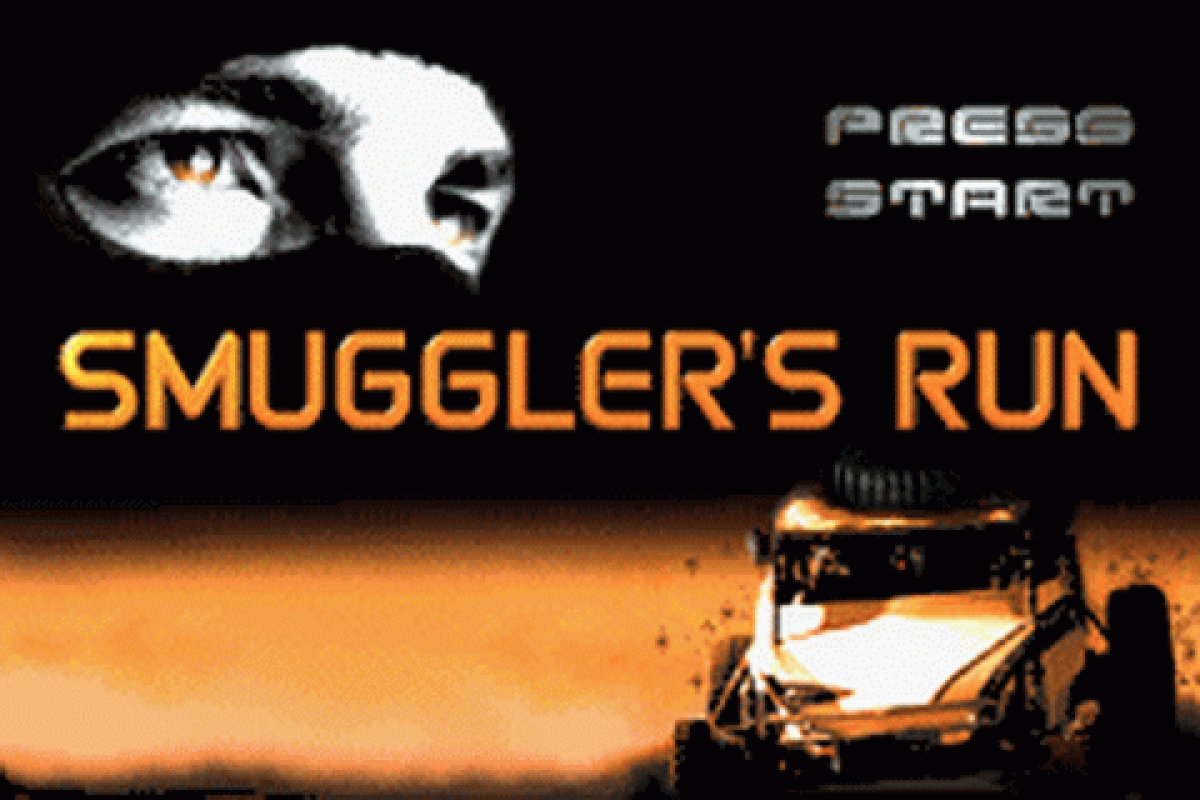 Smuggler's Run Nintendo Game Boy Advance GBA for racing action retro video game fans featuring off road driving vehicle missions high speed chases rugged environments challenging objectives classic handheld gaming collectible gaming appeal title screen