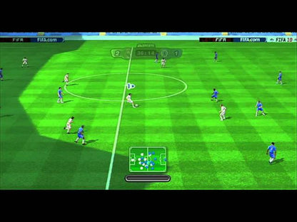 FIFA Soccer 10 Nintendo Wii video game, soccer sports simulation, motion-controlled gameplay, multiplayer, EA Sports title gameplay screenshot