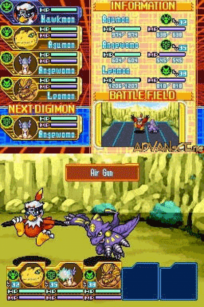 Digimon World: Dawn gameplay for Nintendo DS (DS) monster-raising RPG adventure video game