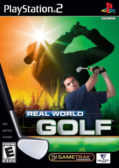 Real World Golf – PlayStation 2 (PS2) video game cover image, golf sports simulation game.