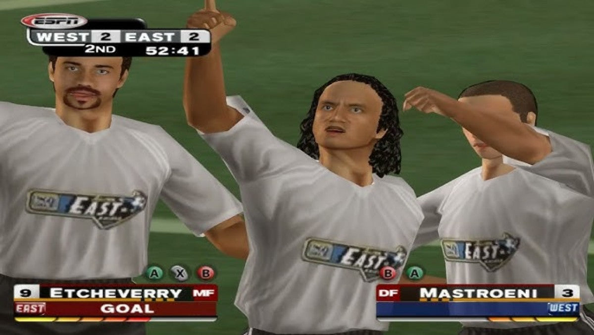 ESPN MLS ExtraTime 2002 for Xbox Original featuring intense soccer sports gameplay gameplay