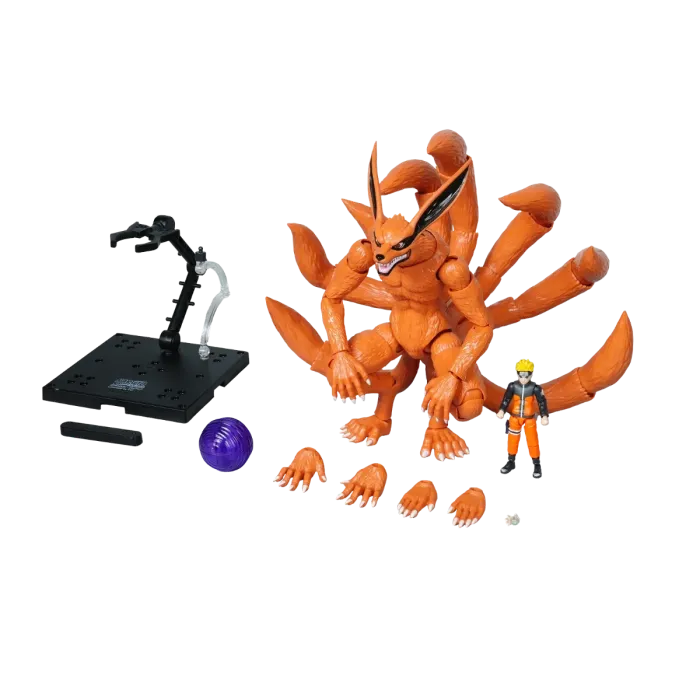 Blokees Naruto Shippuden Nine Tails Kurama LE01 model kit buildable fox spirit figure anime collectible snap fit detailed display piece tailed beast character toy for fans 