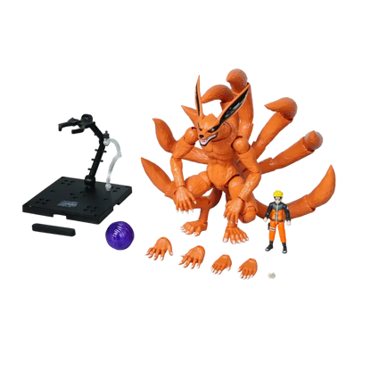 Blokees Naruto Shippuden Nine Tails Kurama LE01 model kit buildable fox spirit figure anime collectible snap fit detailed display piece tailed beast character toy for fans 