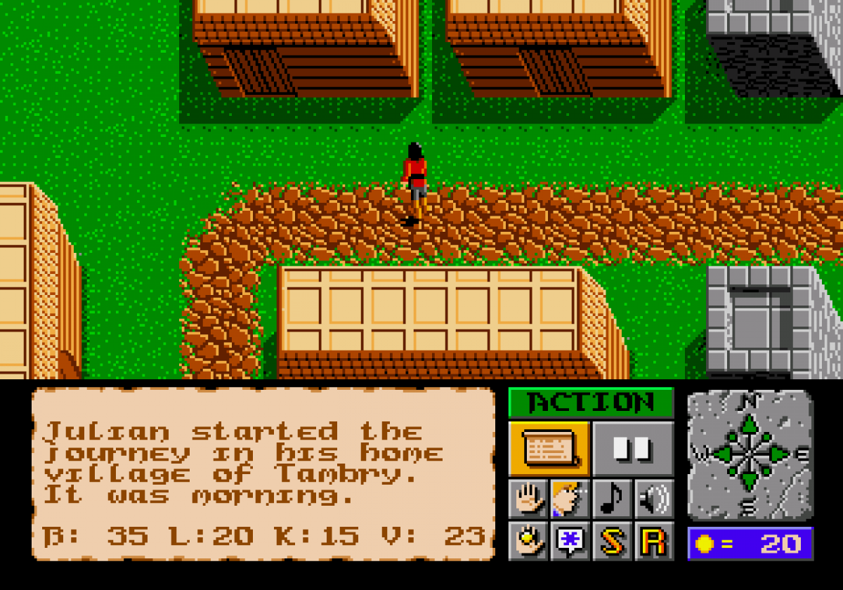 The Faery Tale Adventure Sega Genesis retro video game action RPG gameplay (1991)