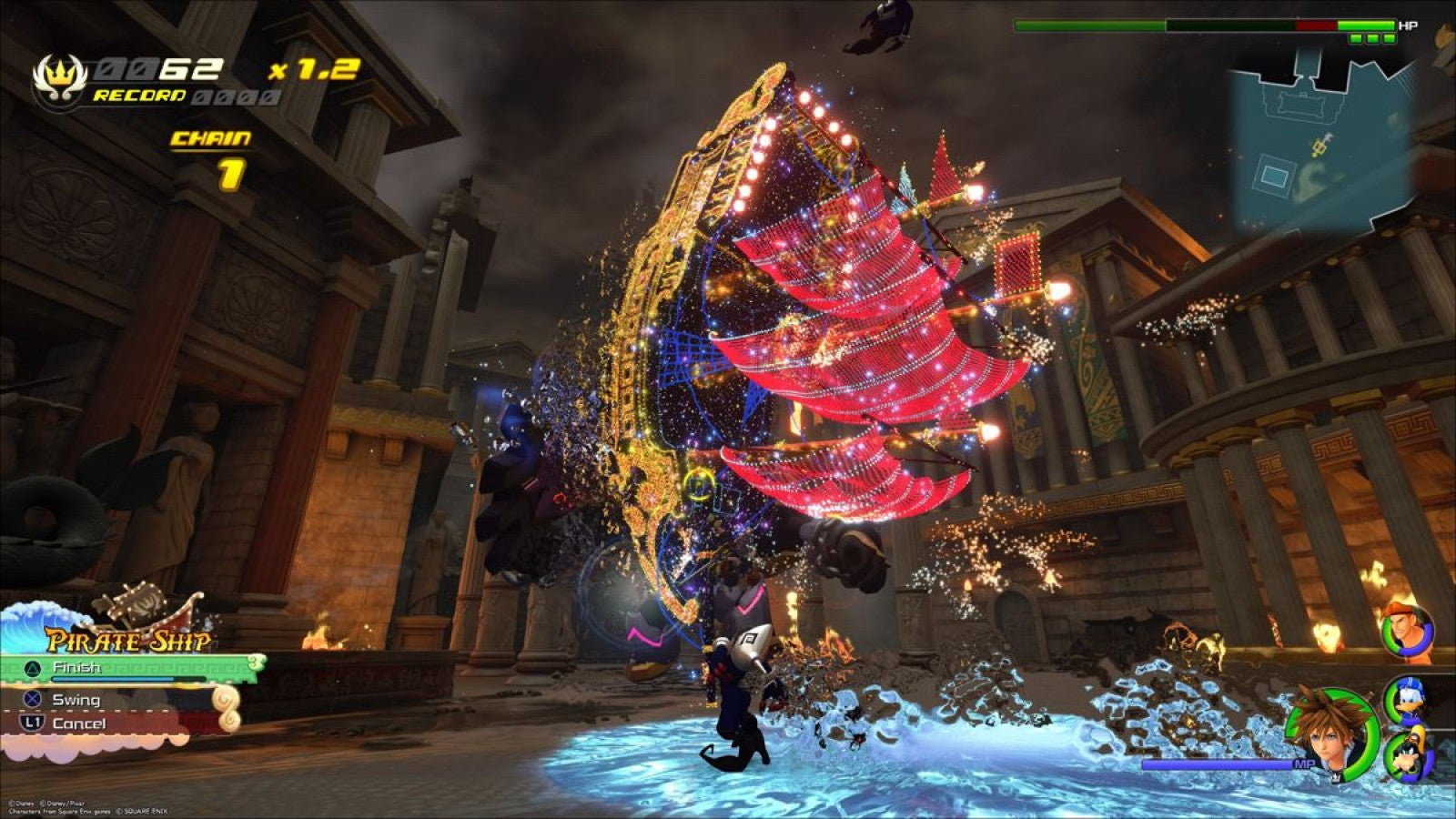 Kingdom Hearts III – PlayStation 4 (PS4) video game gameplay, action role-playing game.