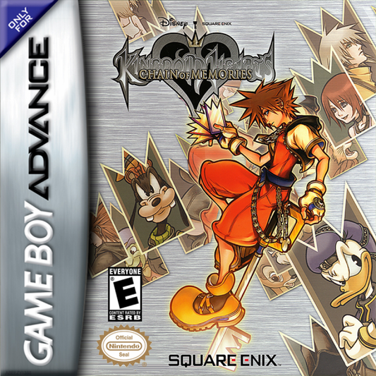 Kingdom Hearts: Chain of Memories cover art for Game Boy Advance (GBA) video game