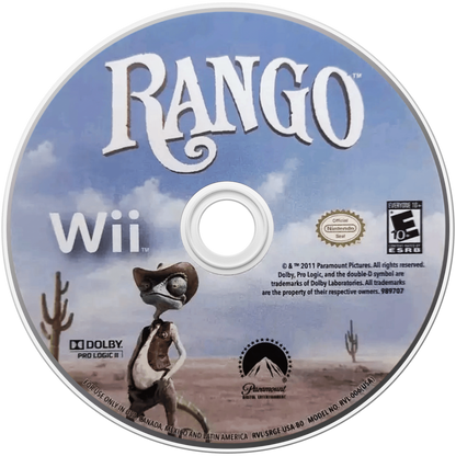 Rango: The Video Game – Nintendo Wii (Wii) action-adventure platformer family video game disc