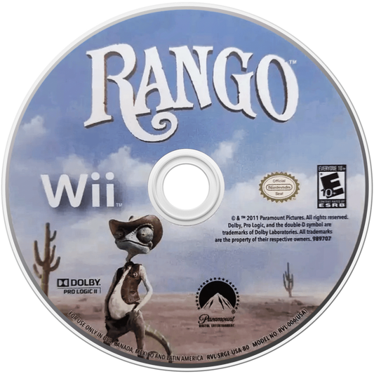 Rango: The Video Game – Nintendo Wii (Wii) action-adventure platformer family video game disc