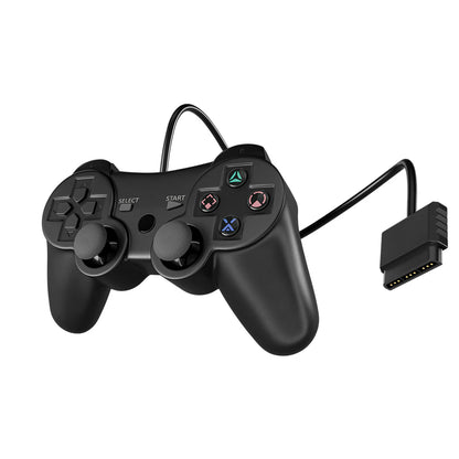 PS2 third party wired controller Sony PlayStation 2 one to one dual analog gamepad compatible replacement controller vibration feedback ergonomic design classic layout retro gaming accessory PlayStation 2 controller gamepad