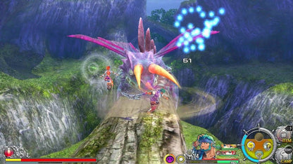 Ys VIII Lacrimosa of Dana Nintendo Switch inspired design featuring epic action role playing adventure aesthetic stranded island exploration dual protagonist storytelling fast paced real time combat mysterious ancient civilization vibrant fantasy world immersive quests presentation gameplay