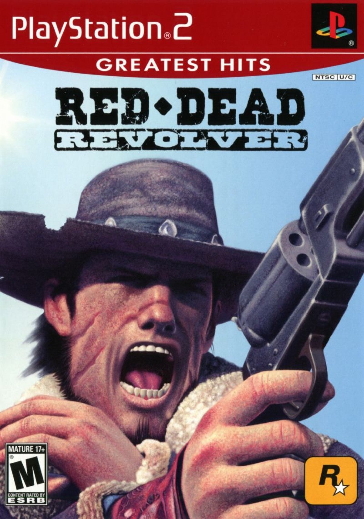 Red Dead Revolver [Greatest Hits] – PlayStation 2 (PS2) video game cover image, third-person western action shooter.