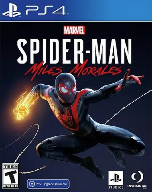 Marvel Spider-Man: Miles Morales – PlayStation 4 (PS4) video game cover art, action adventure game