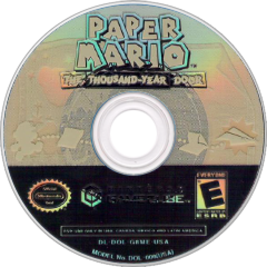 Paper Mario: The Thousand-Year Door – GameCube (GC) Front Disc Art for this GameCube Video Game 
