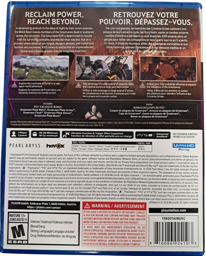 Crimson Desert PS5 inspired design featuring epic open world fantasy action adventure aesthetic vast medieval landscapes intense sword combat mythical creatures immersive exploration dynamic warfare cinematic next generation role playing experience presentation back cover 