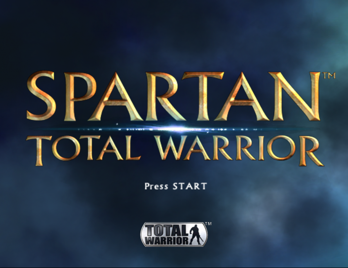 Spartan Total Warrior GameCube game featuring large-scale hack-and-slash combat and ancient warfare action gameplay main menu