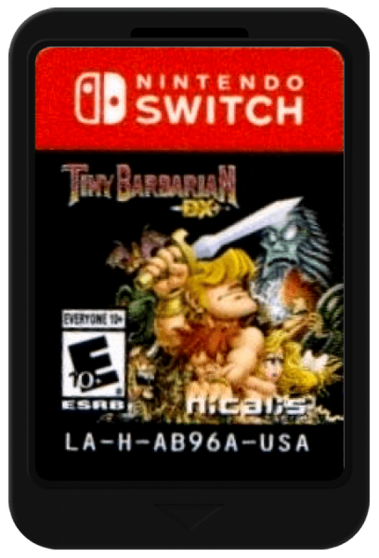 Tiny Barbarian DX cartridge for Nintendo Switch NS video game