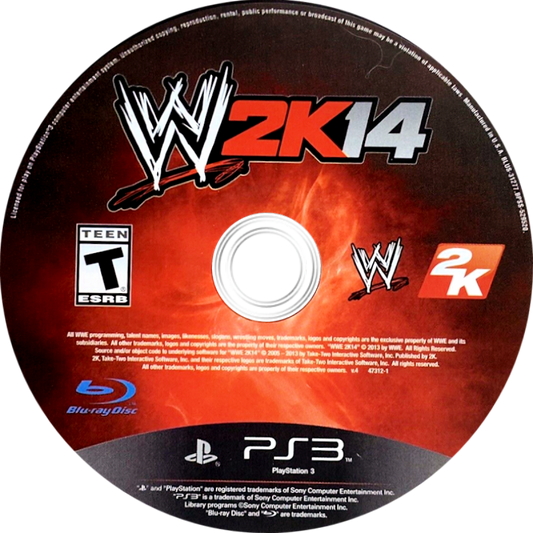 WWE 2K14 PlayStation 3 PS3 for retro video game enthusiasts featuring professional wrestling gameplay authentic WWE Superstars and Legends realistic ring action signature moves career and universe modes competitive multiplayer matches and collectible gaming appeal disc