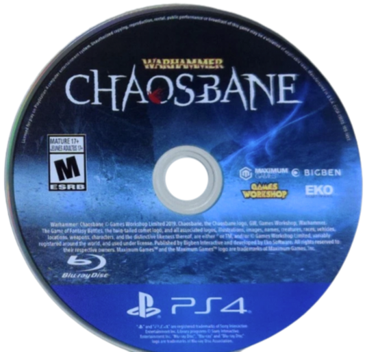 Warhammer: Chaosbane – PlayStation 4 (PS4) video game disc, action role-playing game.