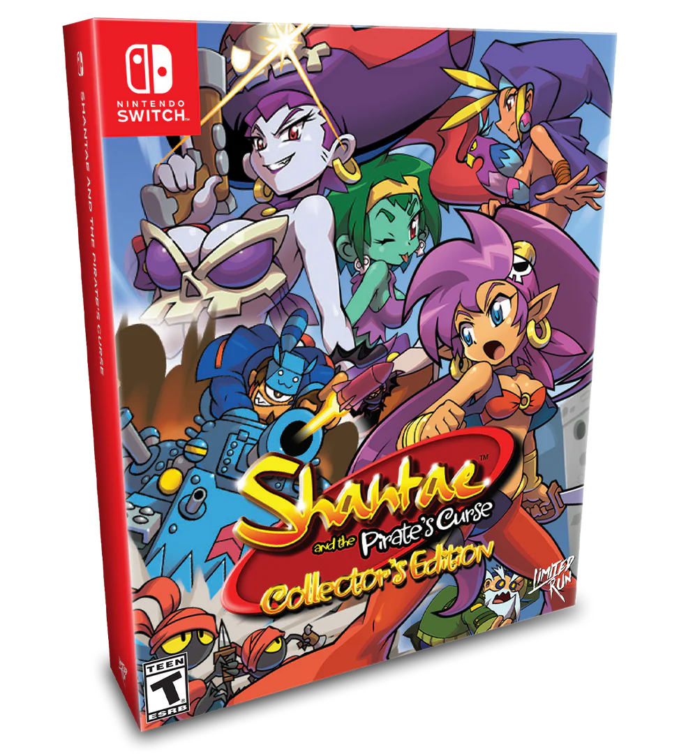 Shantae and the Pirates Curse Limited Run Collectors Edition cover art for Nintendo Switch NS video game
